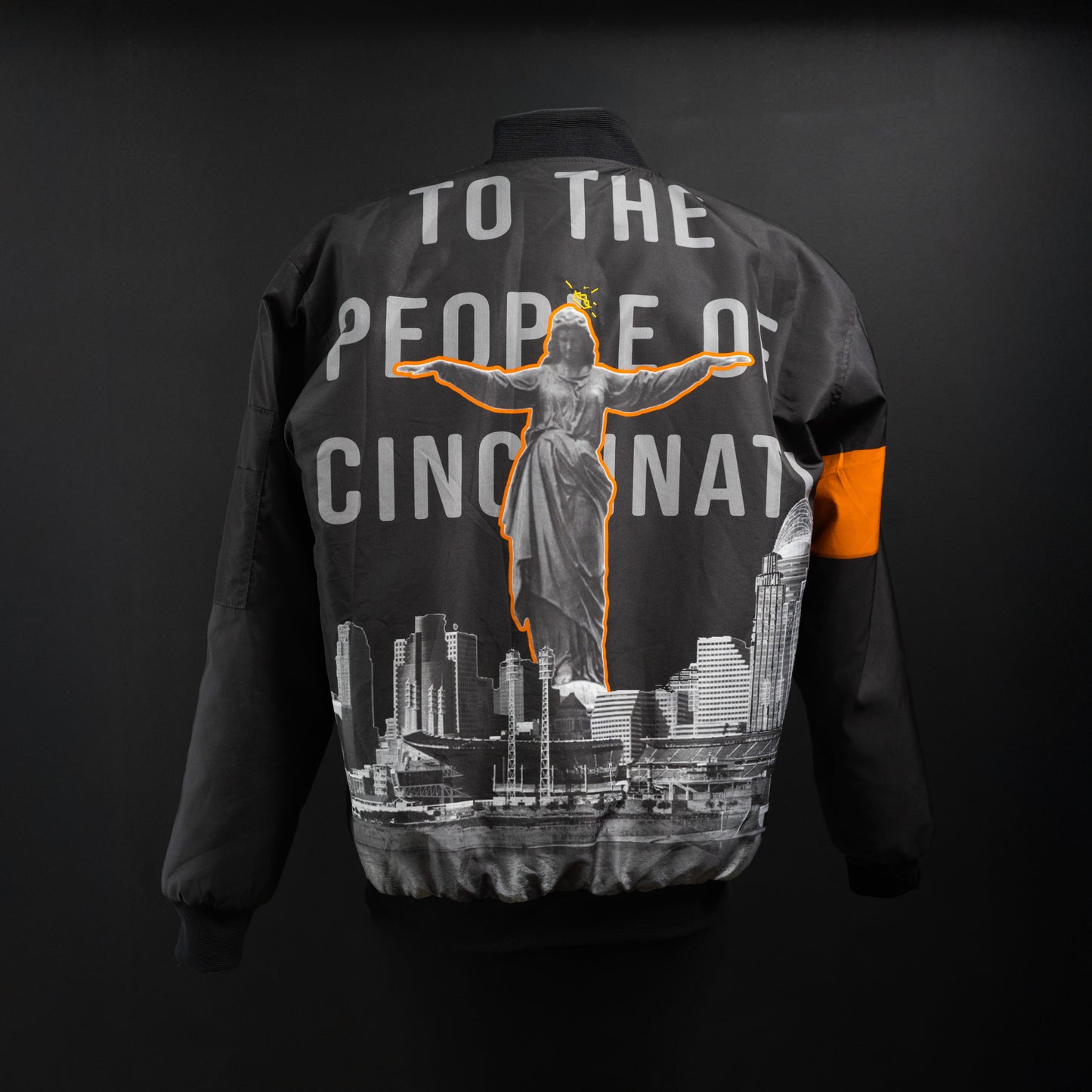 The "Statue Collection" Reversible Jacket (Black and Orange)